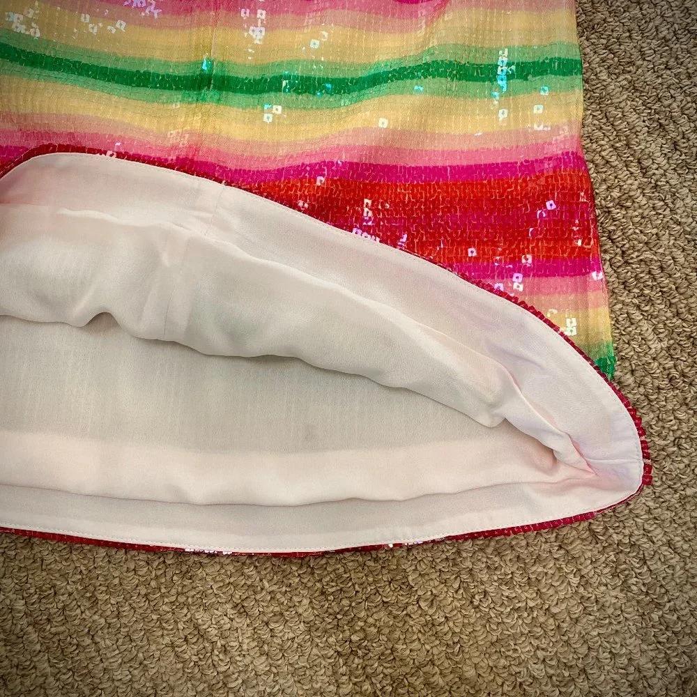 J. Crew NWT Watermelon Stripe Sequin Tank Top